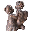 BELIANI - Statue de jardin DAMARO Enfant Marron - vignette