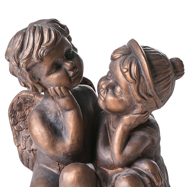 BELIANI - Statue de jardin DAMARO Enfant Marron - large