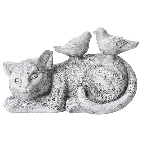 BELIANI - Statue de jardin KALELA Chat Gris - large