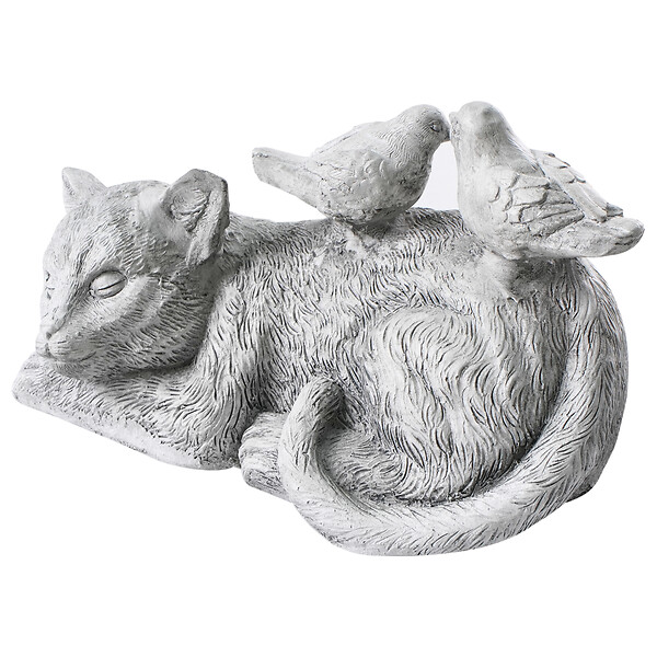 BELIANI - Statue de jardin KALELA Chat Gris - large