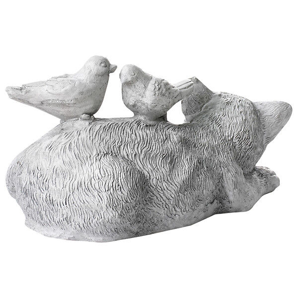 BELIANI - Statue de jardin KALELA Chat Gris - large