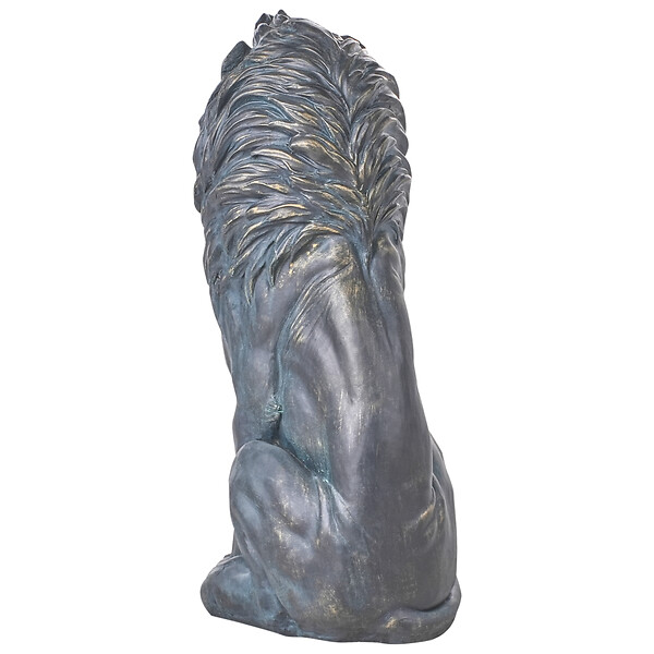 BELIANI - Statue de jardin DAKAR Lion Marron - large