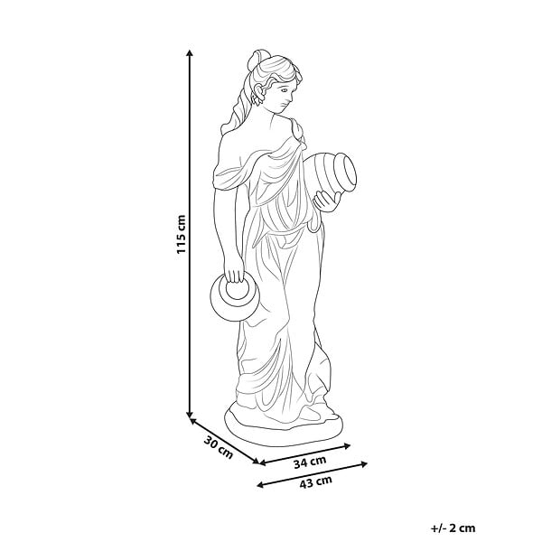 BELIANI - Statue de jardin TRYPOLIS Femme Vert - large