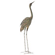 BELIANI - Statue de jardin BOFFA Oiseau grue Marron - vignette