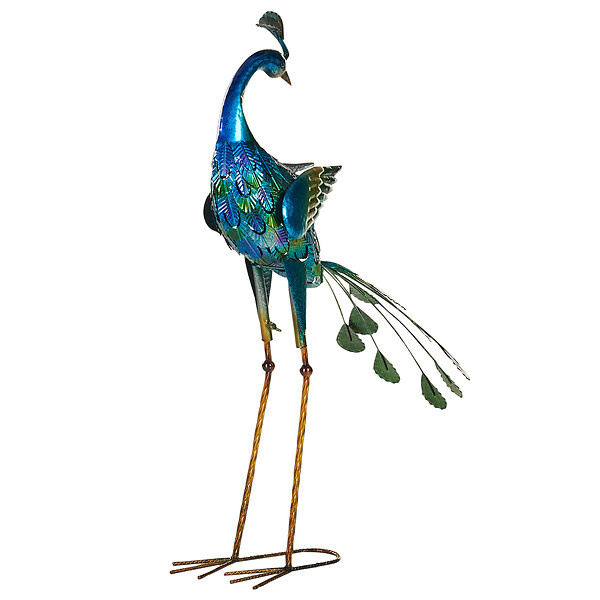 BELIANI - Statue de jardin PEACOCK Bleu - large