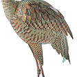 BELIANI - Statue de jardin BEYLA Oiseau grue Marron - vignette