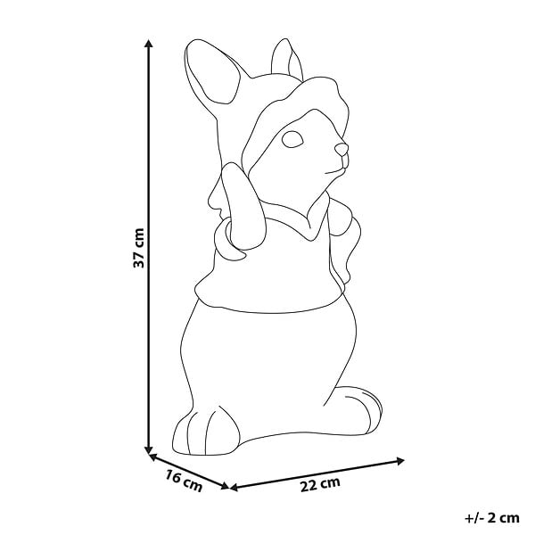BELIANI - Statue de jardin KONAKRY Lapin Marron - large