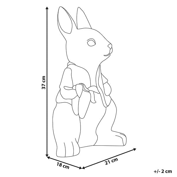 BELIANI - Statue de jardin TONDON Lapin Marron - large