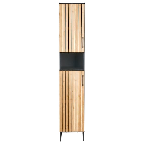 BELIANI - Meuble haut MISCANTI Bambou 30 cm Marron clair - large