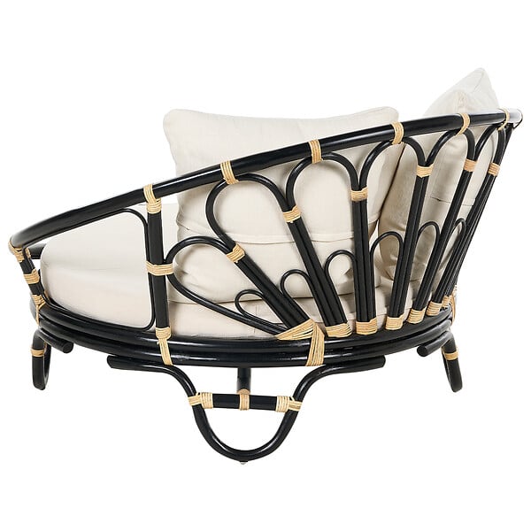 BELIANI - Lit de jardin ROSSANO Rotin Noir - large