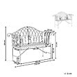 BELIANI - Banc de jardin MILAZZO 130 cm Métal Blanc - vignette