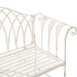 BELIANI - Banc de jardin MILAZZO 130 cm Métal Blanc - vignette