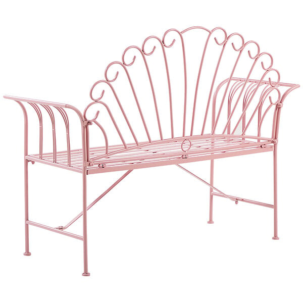 BELIANI - Banc de jardin CAVINIA 125 cm Métal Rose - large