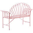 BELIANI - Banc de jardin CAVINIA 125 cm Métal Rose - vignette