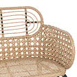 BELIANI - Banc avec coussin d'assise PRATELLO 122 cm Polyrotin Naturel - vignette