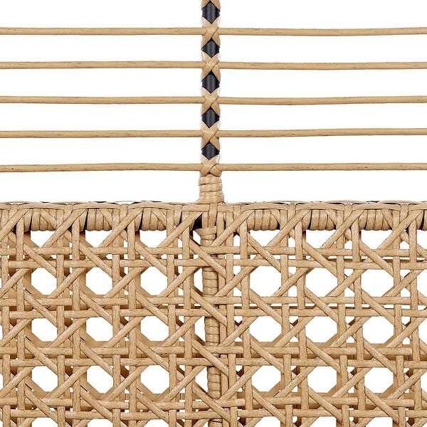 BELIANI - Banc avec coussin d'assise PRATELLO 122 cm Polyrotin Naturel - large