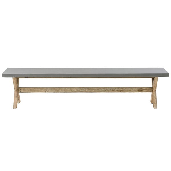 BELIANI - Banc de jardin OLBIA 200 cm Béton Gris - large