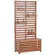 BELIANI - Banc de jardin avec étagère murale MATINO Acacia 170 cm 80 cm Marron - vignette