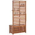BELIANI - Banc de jardin avec étagère murale MATINO Acacia 170 cm 80 cm Marron - vignette
