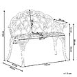 BELIANI - Banc de jardin PIURA 88 cm Métal Marron foncé - vignette
