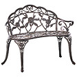 BELIANI - Banc de jardin PIURA 88 cm Métal Marron foncé - vignette