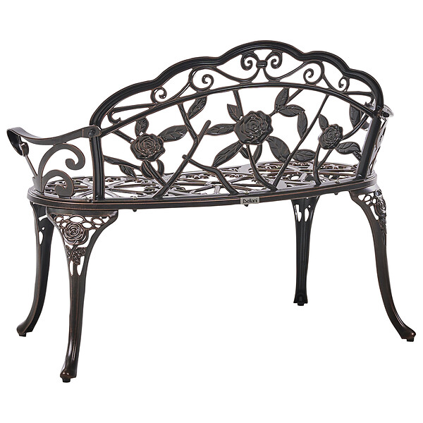 BELIANI - Banc de jardin PIURA 88 cm Métal Marron foncé - large