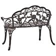 BELIANI - Banc de jardin PIURA 88 cm Métal Marron foncé - vignette