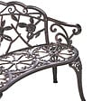 BELIANI - Banc de jardin PIURA 88 cm Métal Marron foncé - vignette