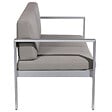 BELIANI - Banc avec coussin d'assise SALERNO 142 cm Métal Gris foncé - vignette