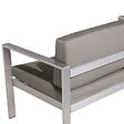 BELIANI - Banc avec coussin d'assise SALERNO 142 cm Métal Gris foncé - vignette