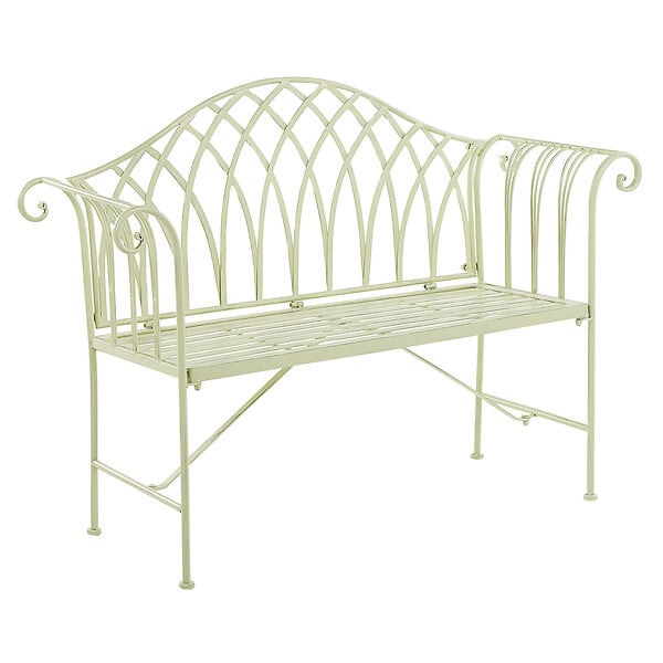 BELIANI - Banc de jardin MILAZZO 130 cm Métal Vert clair - large