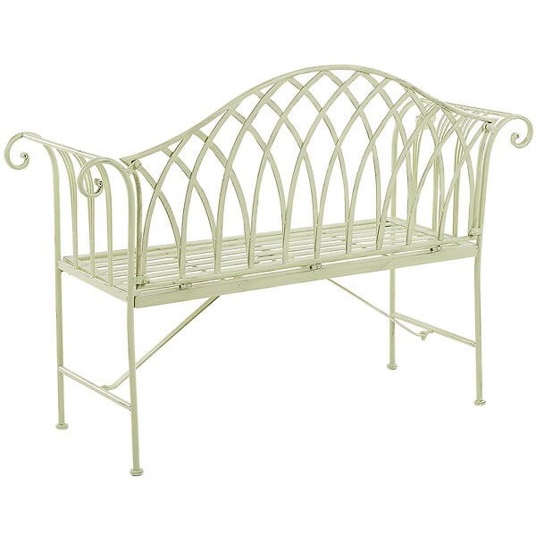 BELIANI - Banc de jardin MILAZZO 130 cm Métal Vert clair - large