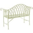 BELIANI - Banc de jardin MILAZZO 130 cm Métal Vert clair - vignette