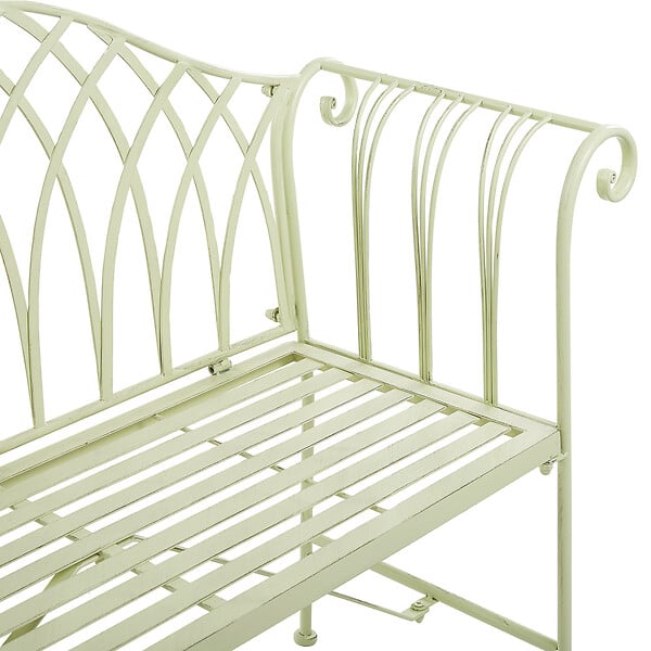 BELIANI - Banc de jardin MILAZZO 130 cm Métal Vert clair - large