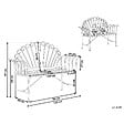 BELIANI - Banc de jardin CAVINIA 125 cm Métal Bleu clair - vignette