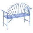 BELIANI - Banc de jardin CAVINIA 125 cm Métal Bleu clair - vignette
