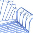 BELIANI - Banc de jardin CAVINIA 125 cm Métal Bleu clair - vignette