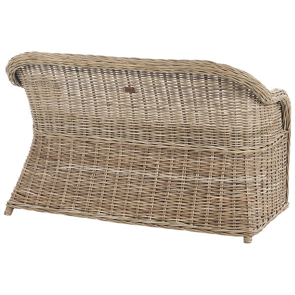 BELIANI - Banc avec coussin d'assise SUSUA 141 cm Rotin Naturel - large