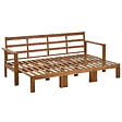 BELIANI - Banc avec coussin d'assise ISOLELLO 190 cm Réglable Acacia Marron - vignette