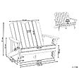 BELIANI - Banc de jardin ADIRONDACK 125 cm Rouge - vignette