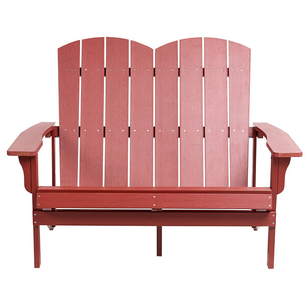 BELIANI - Banc de jardin ADIRONDACK 125 cm Rouge - large