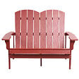 BELIANI - Banc de jardin ADIRONDACK 125 cm Rouge - vignette