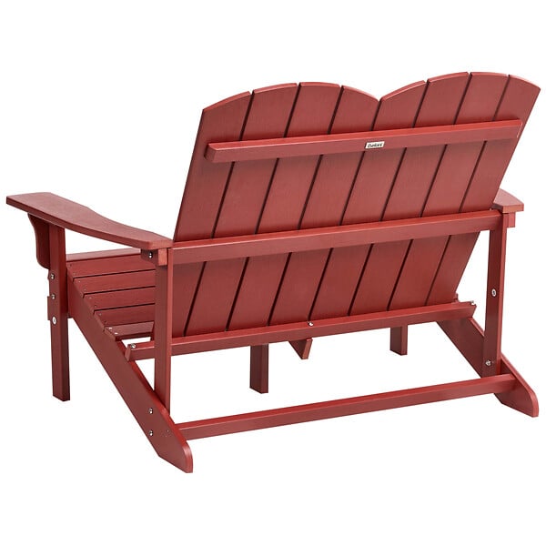 BELIANI - Banc de jardin ADIRONDACK 125 cm Rouge - large