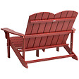 BELIANI - Banc de jardin ADIRONDACK 125 cm Rouge - vignette