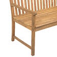 BELIANI - Banc avec coussin d'assise VIVARA 160 cm Bois d'acacia certifié Frêne clair Rouge foncé - vignette