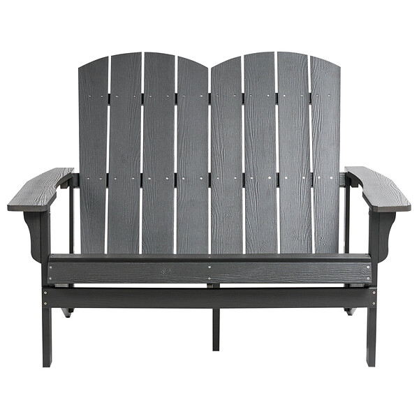 BELIANI - Banc de jardin ADIRONDACK 125 cm Gris foncé - large
