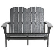 BELIANI - Banc de jardin ADIRONDACK 125 cm Gris foncé - vignette