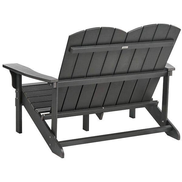 BELIANI - Banc de jardin ADIRONDACK 125 cm Gris foncé - large