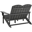 BELIANI - Banc de jardin ADIRONDACK 125 cm Gris foncé - vignette