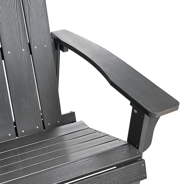 BELIANI - Banc de jardin ADIRONDACK 125 cm Gris foncé - large